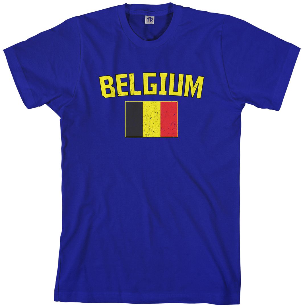Threadrock Men's Belgium Flag Tshirt Brussels National Team